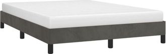 vidaXL Bed Frame without Mattress Dark Grey 135x190 cm Double Double Velvet vidaXL