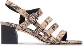Bernardo Novi Heeled Sandal in Natural Snake at Nordstrom, Size 8.5