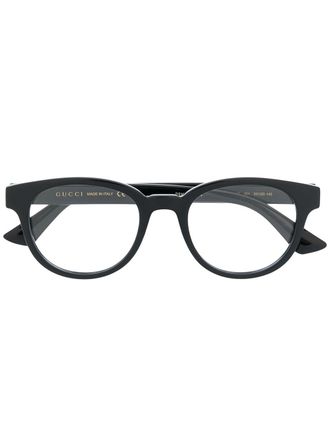 Gucci Occhiali tondi con dettaglio RWB - Nero