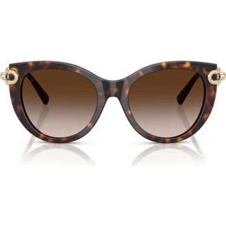 Tiffany & Co. 53mm Gradient Butterfly Sunglasses in Havana /Brown Gradient at Nordstrom