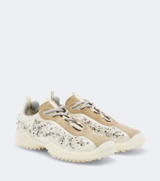 Miu Miu Zapatillas Bubble adornadas con ante