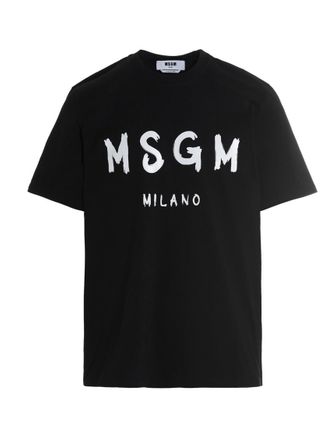 Msgm Black Logo t-shirt