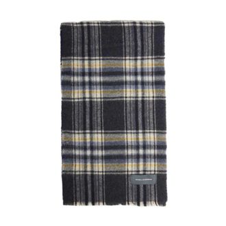Piquadro Accessoires, Heren, Blauw, ONE Size, Mens scarf with madras check pattern