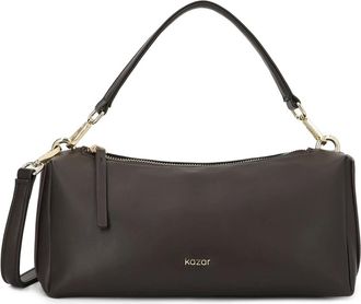 Kazar Tassen, Dames, Bruin, ONE Size, Leer, Kazar Minimalistische donkerbruine leren tas