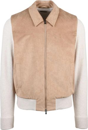 Ambrosio Ambrosio Suede Effect Jacket - Beige