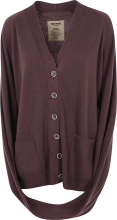 Uma Wang Wrap Cardigan - Dames - Vesten - Bruin - M - Kasjmier - Truien & Vesten