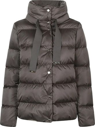 Herno funnel-neck puffer jacket - women - Polyester - 40 - Grey