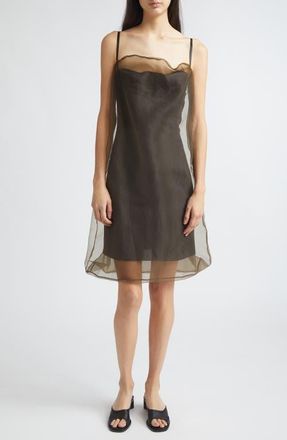 Magliano Piccolo Paradiso Organza Dress in Brown at Nordstrom, Size Medium