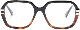 Chlo&eacute; tortoiseshell square-frame glasses - women - Acetate - 53 - Brown