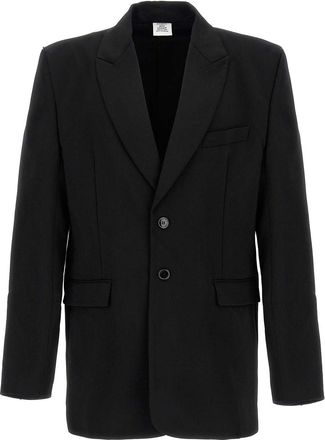 VETEMENTS Logo Embroidered Blazer