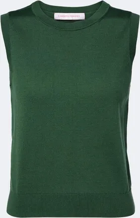 Carolina Herrera Silk and cotton tank top