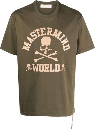MASTERMIND WORLD logo-print T-shirt - men - Cotton - S - Green