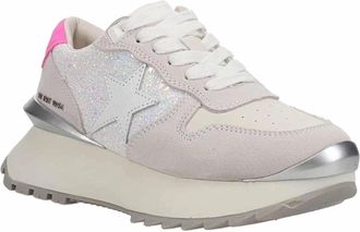 Vintage Havana Major Sneakers Women Clear Glitter Suede Platform Shoes GAL651