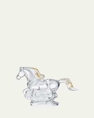 Baccarat Zodiac Horse 2026 Crystal Figurine, Gold
