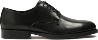 Kazar Elegante zwarte derby halfschoenen voor pak - Heren - Nette schoenen - Zwart - 46 EU - Leer - Schoenen