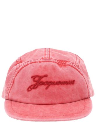 Jacquemus Red Logo Baseball Cap