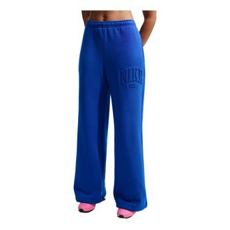 Nike (WMNS) Nike Studio Fleece Medium Mid-Rise Wide-Leg Pants Old Royal IU1156-417