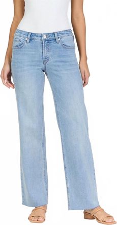 Dear John Denim Drew Straight Leg Low Rise Jeans In Hazey Blue