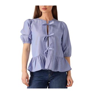 Moliin Moliin, Dames, Blouses & Shirts, Blauw, Maat: XL Poliester