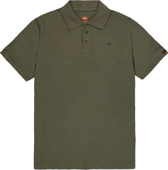 Alpha Industries Poloshirt ALPHA INDUSTRIES X-Fit Polo, Herren, Gr. XXL, gr&uuml;n (dunkelgr&uuml;n), Obermaterial: 95% Baumwolle, 5% Elastan, Shirts Poloshirt