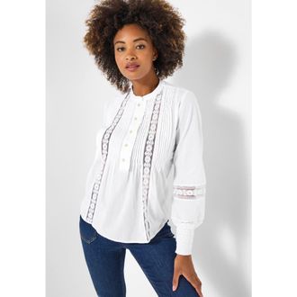 Joe Browns Boho Pintuck Blouse in White at Nordstrom, Size 18