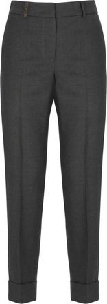 PESERICO Straight Broeken - Dames - Vrijetijds broeken - Grijs - XL - Broeken