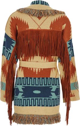 Alanui Womens Cardigan Golden Dusk Multicolour Cotton Tops Top