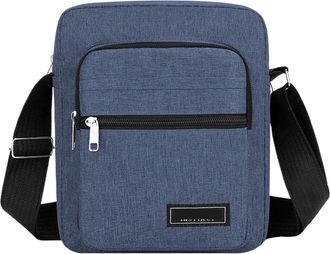 Generic Compatible For Men Crossbody Bags Mens Shoulder Boy Messenger Man Handbags for Travel Casual Large Satchel Grey(Blue)