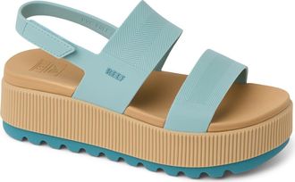 Reef Water Vista Platform Slingback Sandal in Blue Haze/tan at Nordstrom, Size 9