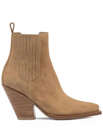 Buttero Stivali a punta in pelle scamosciata - Marrone