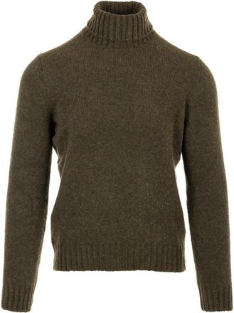 Gran Sasso Bruine Trui Fietser Stijl - Heren - Coltruien - Bruin - 2XL - Truien & Vesten