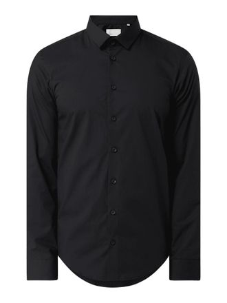 Casual Friday Casual Friday Slim Fit Freizeithemd mit Stretch-Anteil in Black, Gr&ouml;&szlig;e M