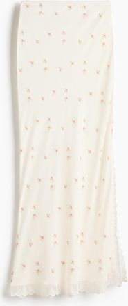 H&M Viskosejupe mit Spitze - White