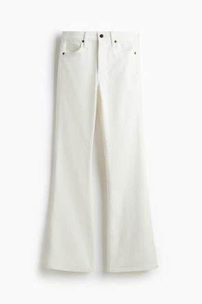 H&M Flared High Jeans in White at Nordstrom, Size 14