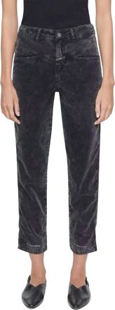 Closed Pedal Pusher Velvet Jean In Washed Black