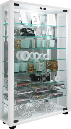 ebuy24 Ebuy24 - Vitrina De Vidrio Vcm De Pie Vitrina De Vidrio Con Vidrio De Seguridad Esg Dimensiones Aprox. 91 X 59 X D. 18 Cm Vidrio De Pantalla De Soport