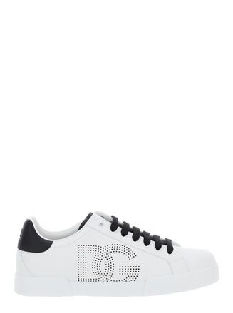 Dolce & Gabbana White Lace Up Sneakers
