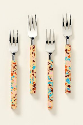 Anthropologie Gaetano Appetizer Forks, Set of 4