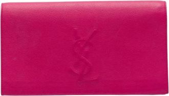 Saint Laurent Pre-owned Belle De Jour Clutch - Dames - Pre-owned - Roze - Maat: ONE Size Leer
