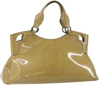 Cartier Pre-owned Vintage Handtas - Dames - Vintage Handtas - Geel - ONE Size - Leer - Vintage