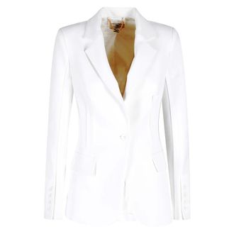Elisabetta Franchi Blazers, female, White, Size: S Stretch Blazer