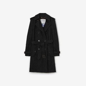 Burberry Midlength Paisley Lace Foxfield Trench Coat
