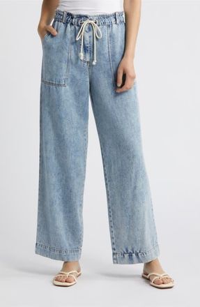 Rails Ryan Wide Leg Drawstring Jeans in Faded Indigo at Nordstrom, Size Medium