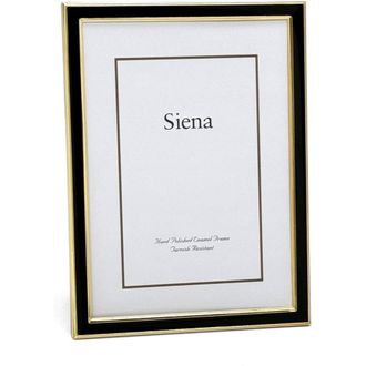 Siena My Balconia Enamel & Goldtone Border 5 x 7 Picture Frame in Black at Nordstrom, Size 5X7