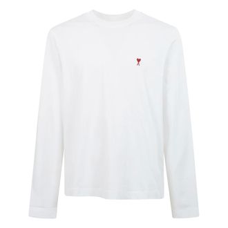 Ami Long Sleeve Tops, male, White, Size: XL Ami de Coeur Long Sleeve T-Shirt