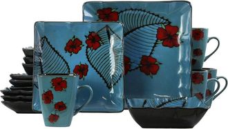 Elama 16Pc Stoneware Dinnerware Set