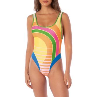 Maaji Supreme Reversible One-Piece Swimsuit in Open Pink at Nordstrom Rack, Size Medium