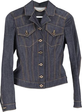 Burberry Pre-owned Womens Propsum Buttoned Denim Jacket in Blue Cotton - Size EU 38 (Womens)