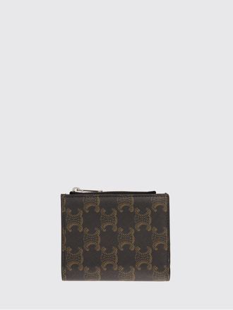 Celine Portafoglio bifold in tela spalmata con monogramma Triomphe