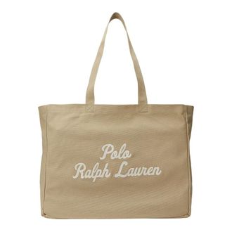 Ralph Lauren Tote Bags, male, Beige, Size: ONE SIZE Canvas East West Tote Bag